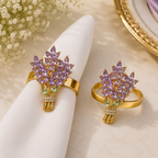 Lavender Bloom Napkin Ring