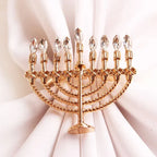 Chandelier Metal Gold and Crystal Napkin Ring
