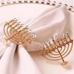 Chandelier Metal Gold and Crystal Napkin Ring