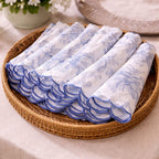 Indigo Safari Toile Linen Napkins
