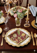 Regal Maroon Bloom Napkin