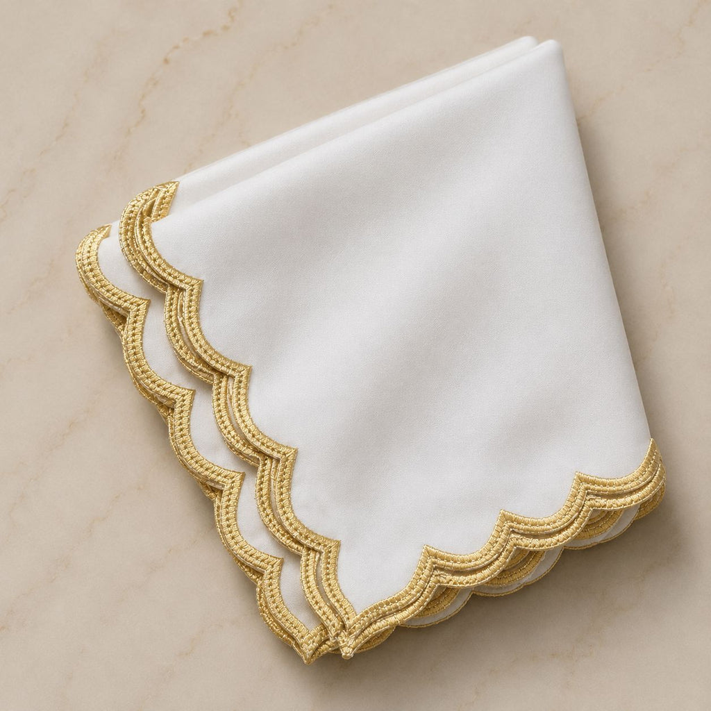 Royal Scallop Gold-Trim Napkin