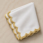 Royal Scallop Gold-Trim Napkin