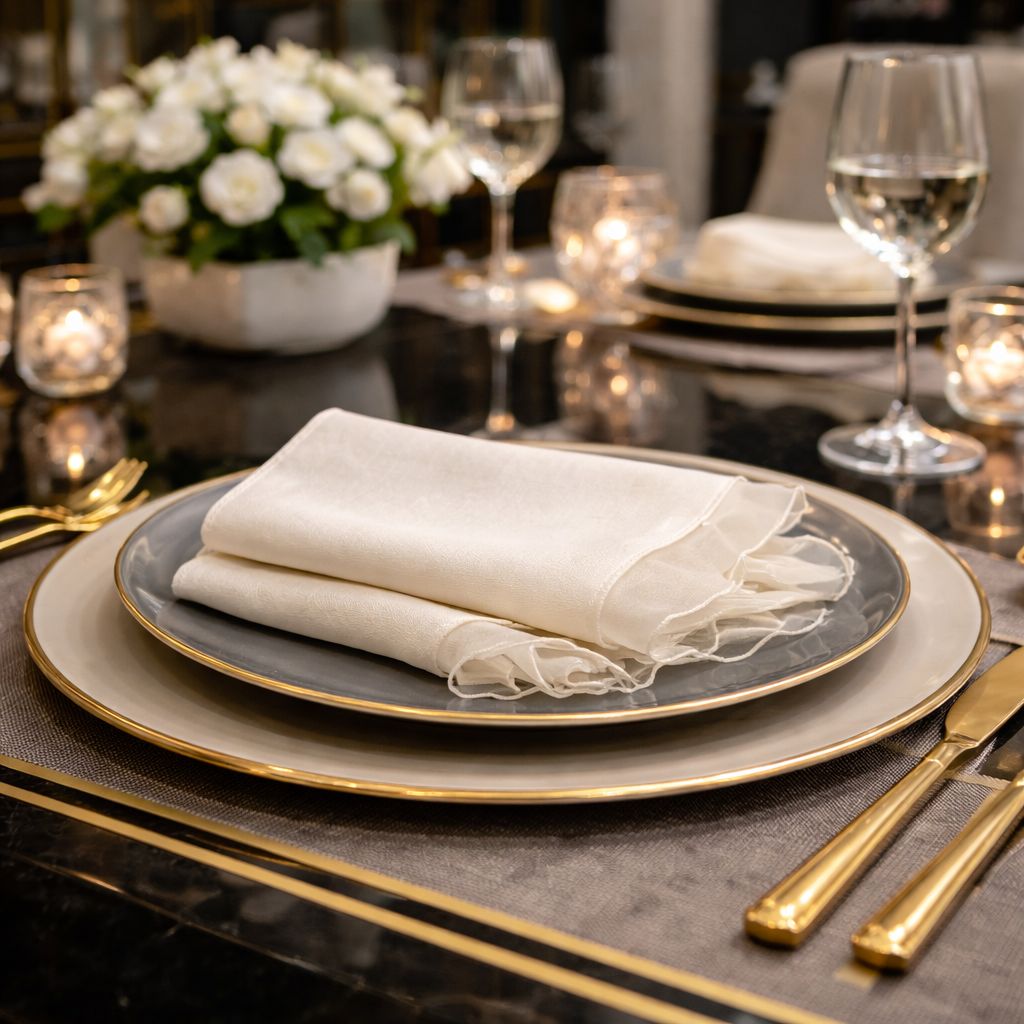 Ivory Sheer Dining Napkin