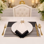Riviera Shell Napkin Ring with Azure Lace Napkin
