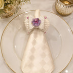 Lavender Wings Pearl Napkin Ring