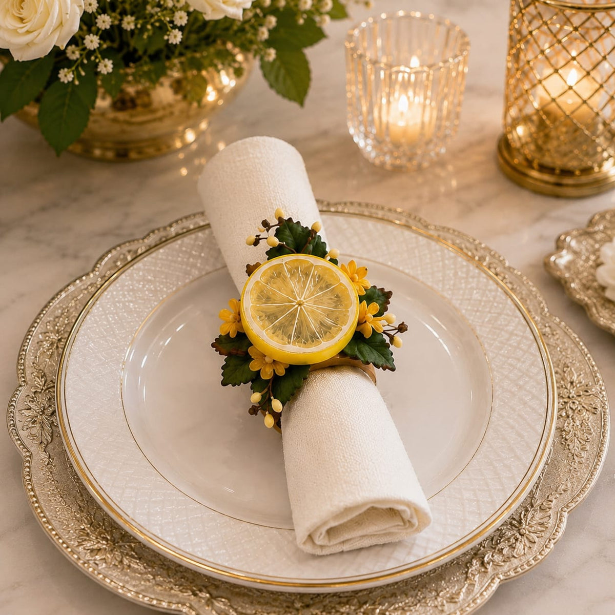 Citrus Blossom Trio Napkin Ring