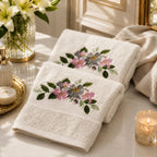 Eternal Bloom Embroidered Towel