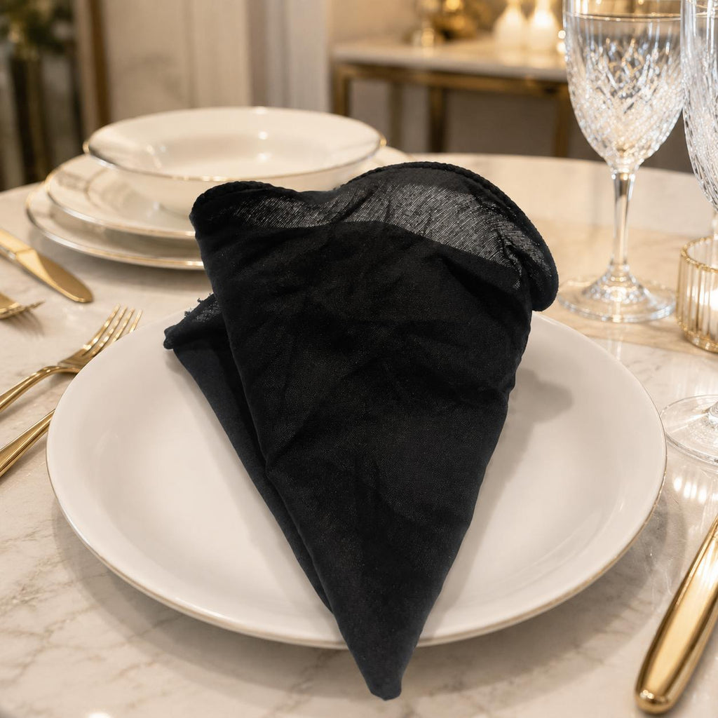 Black Ruffle Napkin