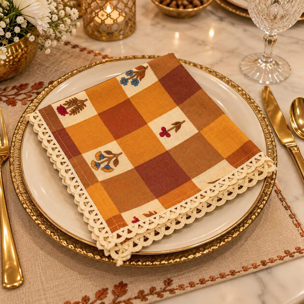 Autumn Bloom Lace Napkin