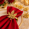 Golden Leaf Napkin Rings