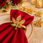 Golden Leaf Napkin Rings