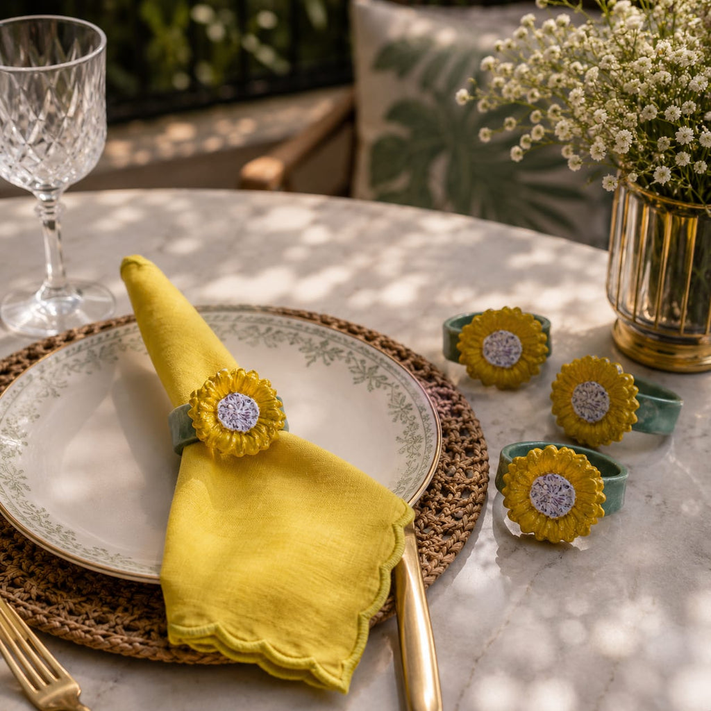 Sunflower Bloom Napkin Ring