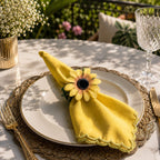 Golden Bloom Sunflower Napkin Rings