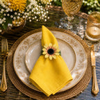 Golden Bloom Sunflower Napkin Rings