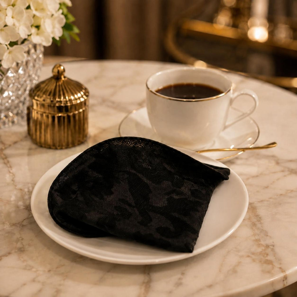 Noir Luxe Satin Napkin
