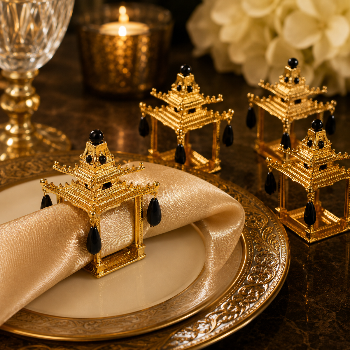 Pagoda-Shaped Napkin Ring